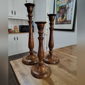 Vintage GATCO SOLID BRASS Made in India Candle Holders